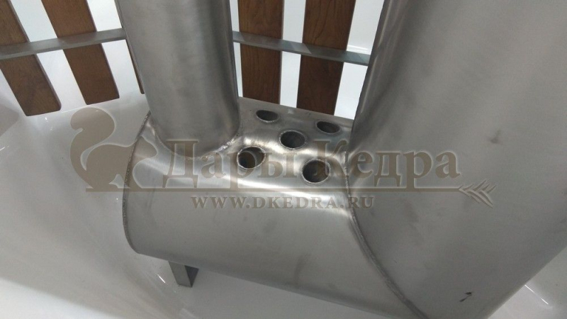 Финская круглая композитная купель с подогревом (с печкой)  «Премиум 220 40 квт»