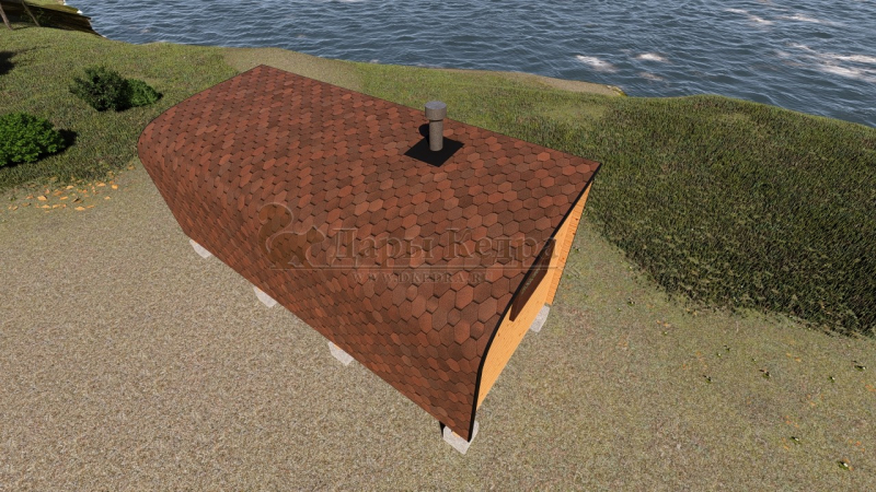 Баня «Парус» из кедра 6х2,2 м